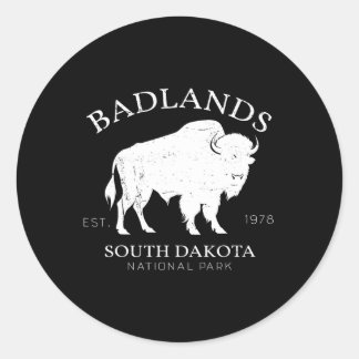Badlands National Park South Dakota Souvenir Wande Runder Aufkleber