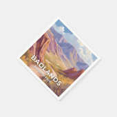 Badlands National Park South Dakota Travel Art Serviette (Ecke)