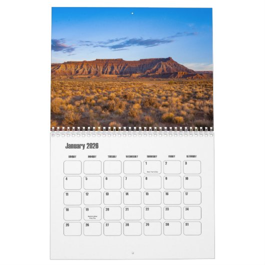 Badlands National Park-South Dakota USA Calendar Kalender (Jan 2026)