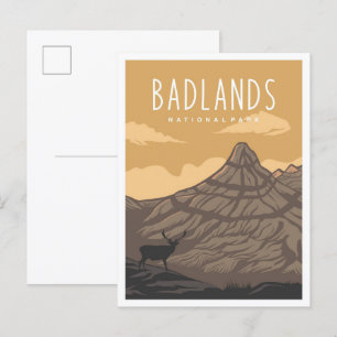 Badlands National Park South Dakota USA Reise Postkarte