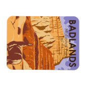 Badlands National Park South Dakota Vintag Magnet (Horizontal)