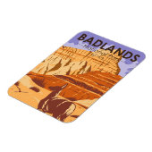 Badlands National Park South Dakota Vintag Magnet (Linke Seite)