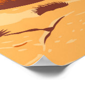 Badlands National Park South Dakota Vintag Poster (Ecke)