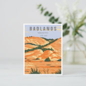Badlands National Park South Dakota Vintag Postkarte (Stehend Vorderseite)