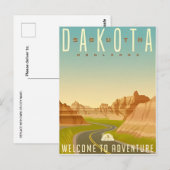 Badlands National Park South Dakota Vintag Postkarte (Vorne/Hinten)