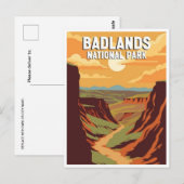 Badlands National Park South Dakota Vintag Postkarte (Vorne/Hinten)