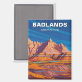 Badlands National Park Souvenir Magnet (Vorderseite/Rückseite)