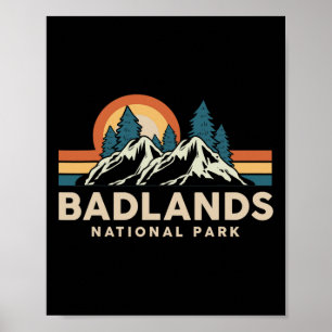Badlands National Park Souvenir Wandern Camping Ou Poster
