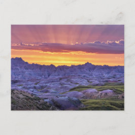 Badlands National Park Sunset, South Dakota Postkarte