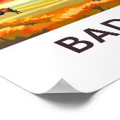 Badlands National Park Travel Print Poster (Ecke)