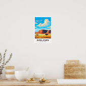 Badlands National Park Travel Print Poster (Küche)