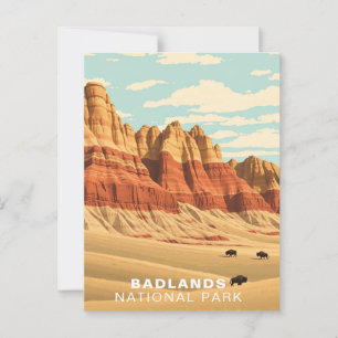Badlands National Park USA South Dakota Postkarte