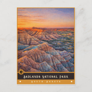Badlands National Park   Vintage Postkarte