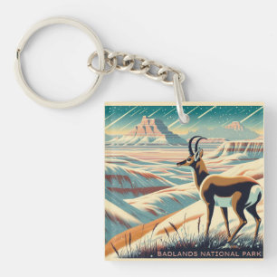 Badlands National Park Winter Souvenir Geschenk Schlüsselanhänger