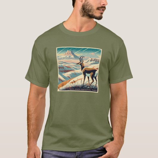 Badlands National Park Winter Souvenir Geschenk T-Shirt (Vorderseite)
