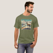 Badlands National Park Winter Souvenir Geschenk T-Shirt (Vorne ganz)