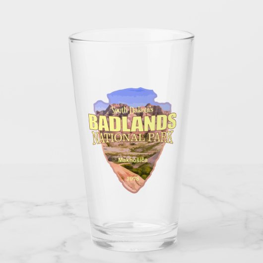 Badlands-Nationalpark (Arrowhad) Glas (Vorderseite)