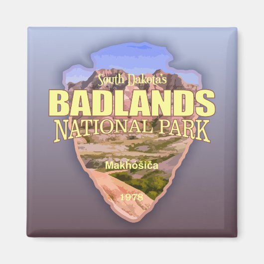 Badlands-Nationalpark (Arrowhad) Magnet (Vorne)