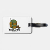 Badlands-Nationalpark-Backpacker Gepäckanhänger (Rückseite horizontal)