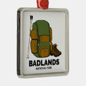 Badlands-Nationalpark-Backpacker Ornament Aus Metall (Rechts)