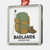 Badlands-Nationalpark-Backpacker Ornament Aus Metall (Links)