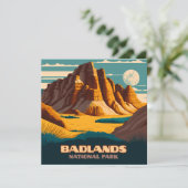 Badlands Nationalpark Berge Retro (Stehend Vorderseite)