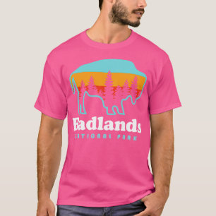 Badlands Nationalpark Bison Retro T-Shirt