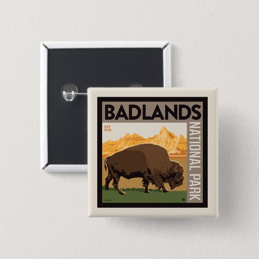 Badlands-Nationalpark | Buffalo Button (Vorne & Hinten)