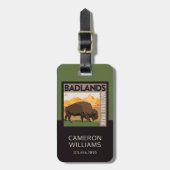 Badlands-Nationalpark | Buffalo Gepäckanhänger (Vorderseite vertikal)