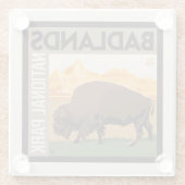 Badlands-Nationalpark | Buffalo Glasuntersetzer (Rückseite)