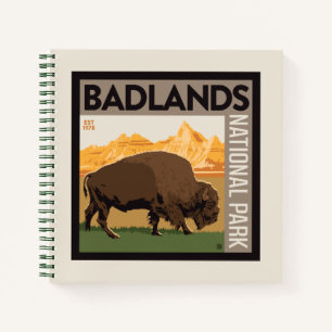 Badlands-Nationalpark   Buffalo Notizblock