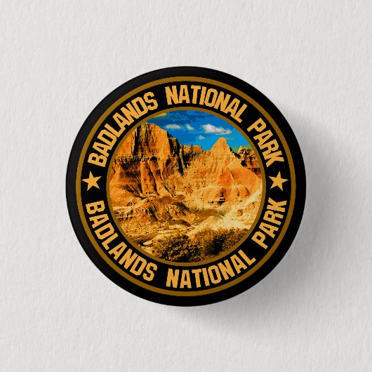 Badlands-Nationalpark Button (Vorderseite)