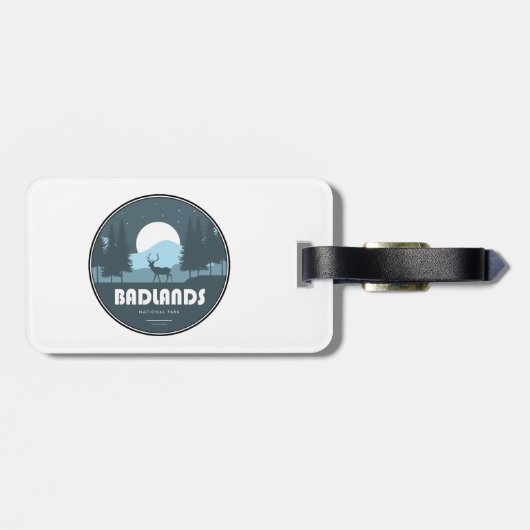 Badlands Nationalpark Deer Gepäckanhänger (Rückseite horizontal)