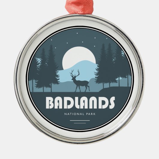 Badlands Nationalpark Deer Ornament Aus Metall (Vorne)