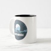 Badlands Nationalpark Deer Zweifarbige Tasse (Vorderseite Links)