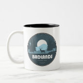Badlands Nationalpark Deer Zweifarbige Tasse (Links)