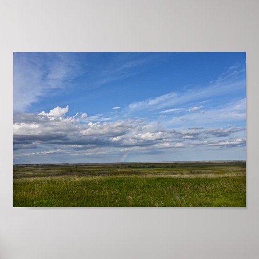 Badlands Nationalpark Grasslands Rainbow Poster (Vorne)