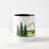 Badlands Nationalpark Grüne Streifen Zweifarbige Tasse (Vorderseite Links)