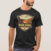 Badlands Nationalpark Illustration Retro T-Shirt (Vorderseite)