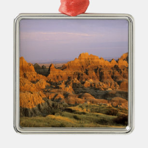 Badlands-Nationalpark in South Dakota Silbernes Ornament