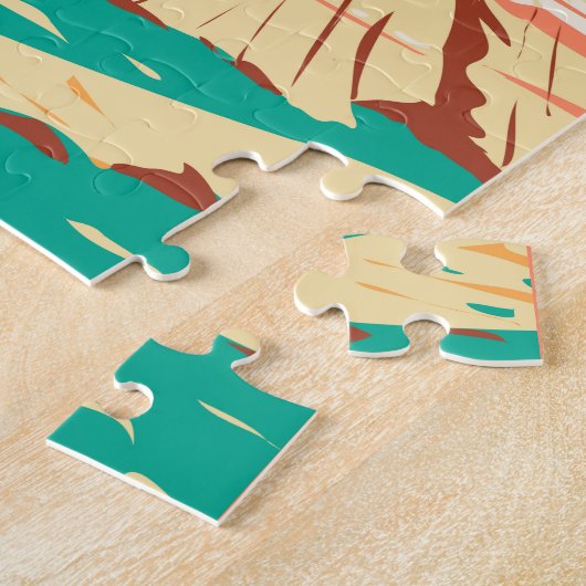 Badlands Nationalpark Landschaft Vintag Puzzle (Seite)