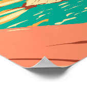 Badlands Nationalpark Landschaft Vintage Poster (Ecke)