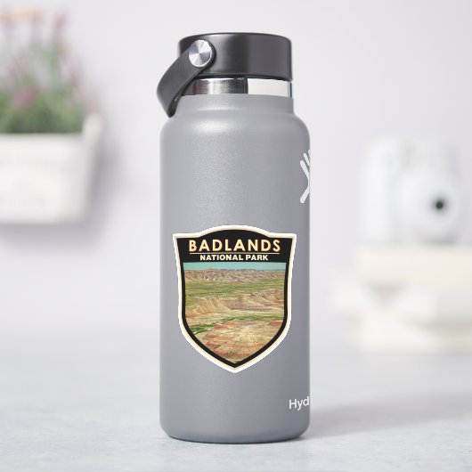 Badlands Nationalpark Landschaft Wasserfarbenes Ab Aufkleber (HydroFlask)
