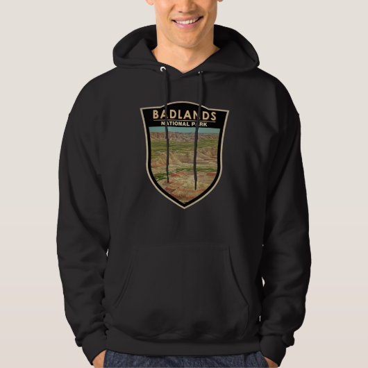 Badlands Nationalpark Landschaft Wasserfarbenes Ab Hoodie (Vorderseite)