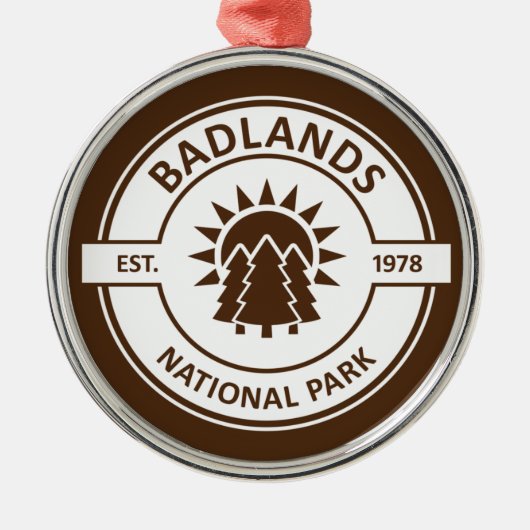 Badlands-Nationalpark Ornament Aus Metall (Vorne)