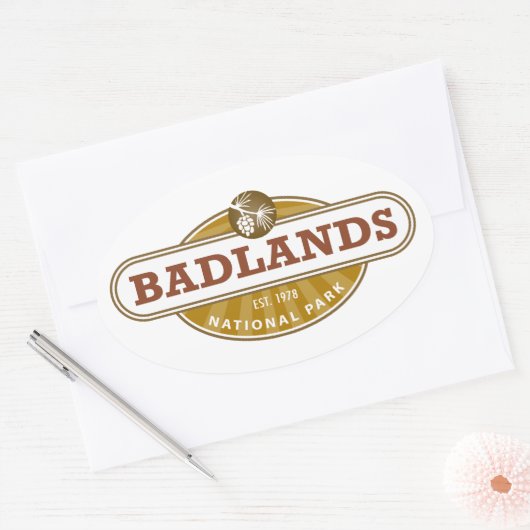 Badlands-Nationalpark Ovaler Aufkleber (Umschlag)