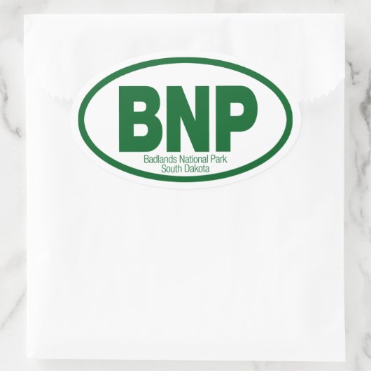 Badlands-Nationalpark Ovaler Aufkleber (Tasche)