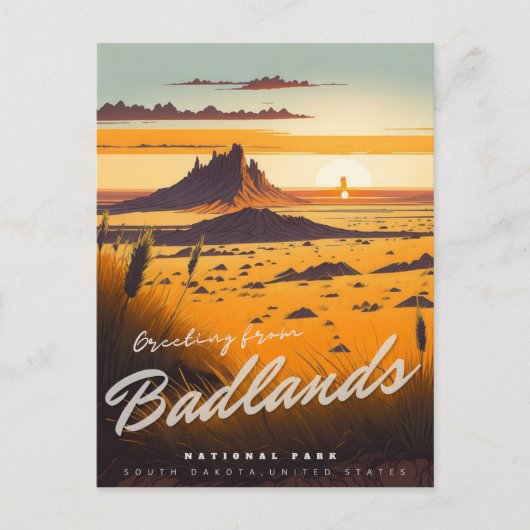 Badlands Nationalpark Postcard Postkarte (Vorderseite)
