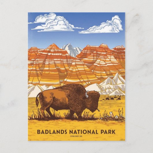 Badlands Nationalpark Postkarte (Vorderseite)