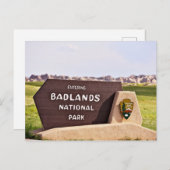 Badlands-Nationalpark Postkarte (Vorne/Hinten)